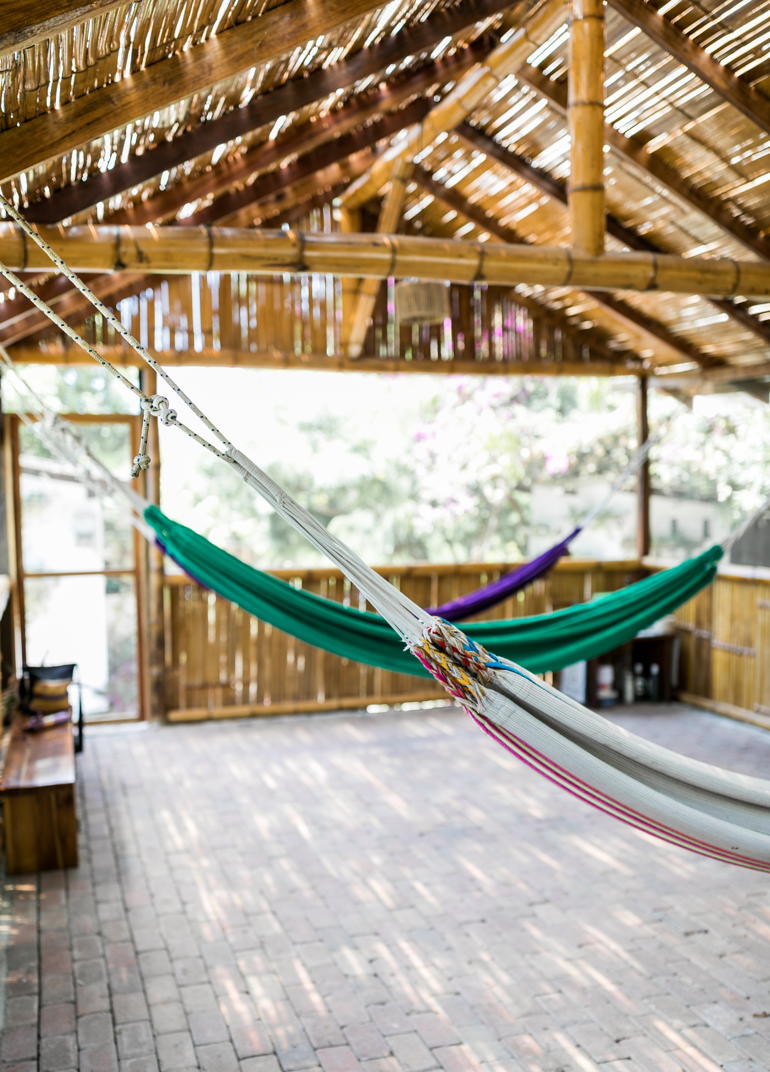 relax in hammocks